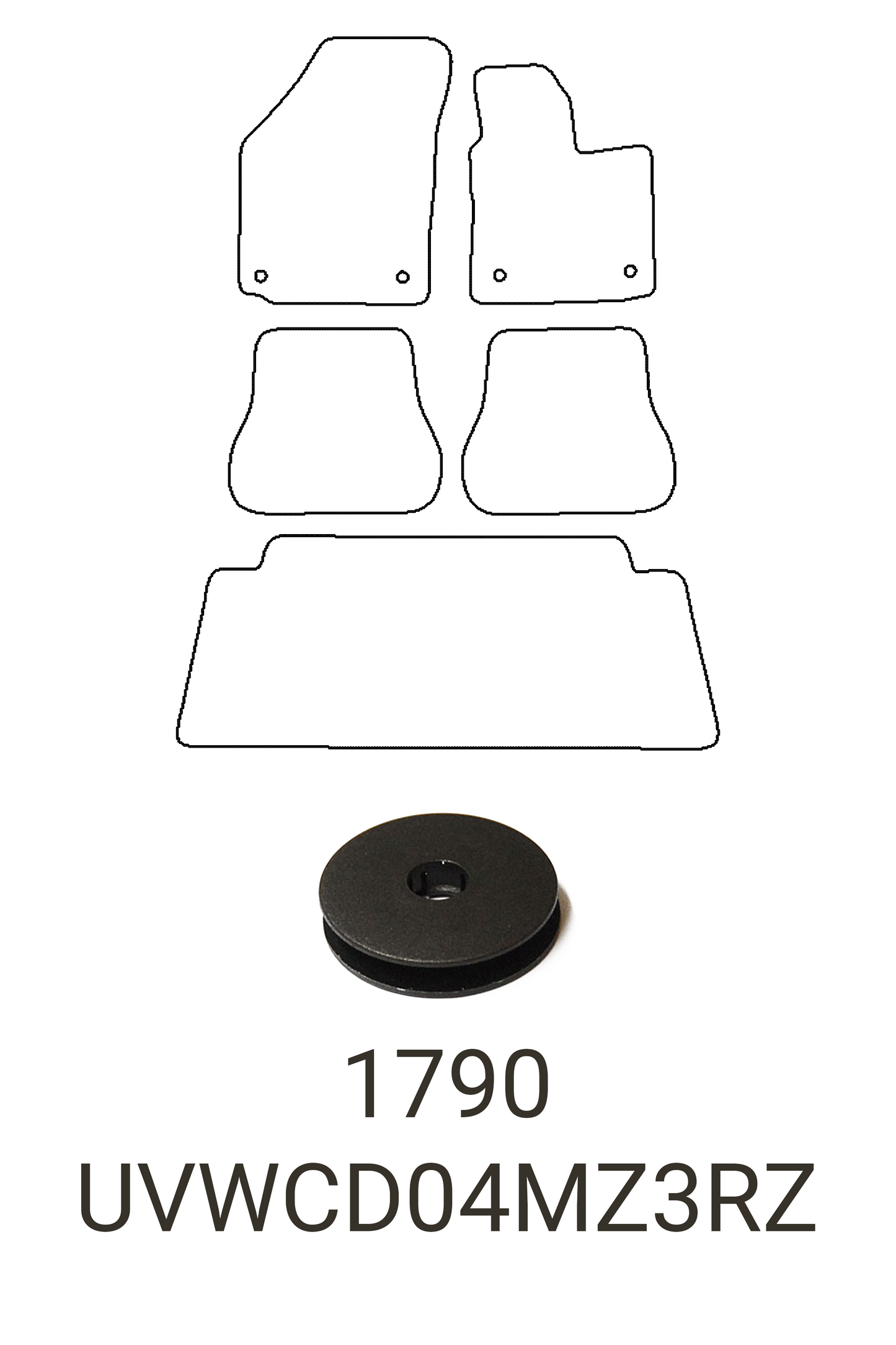 VW Caddy Maxi Life (2004-2021) - Rubber Mats