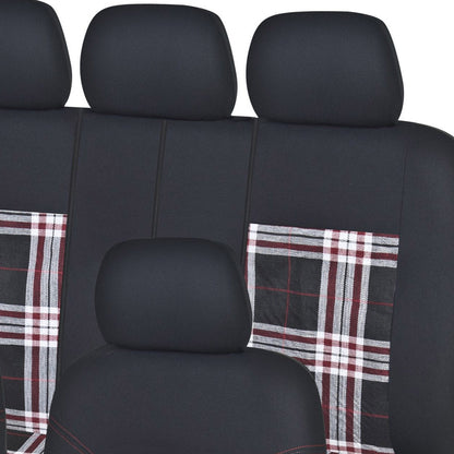 Tartan Car Seat Covers - Polyester - 2mm Foam