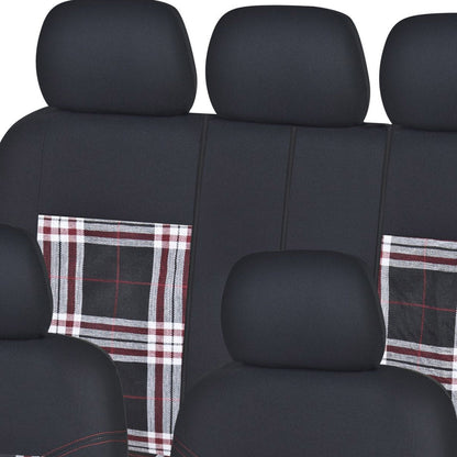 Tartan Car Seat Covers - Polyester - 2mm Foam