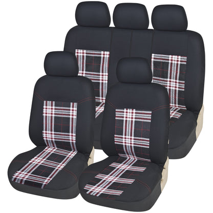 Tartan Car Seat Covers - Polyester - 2mm Foam